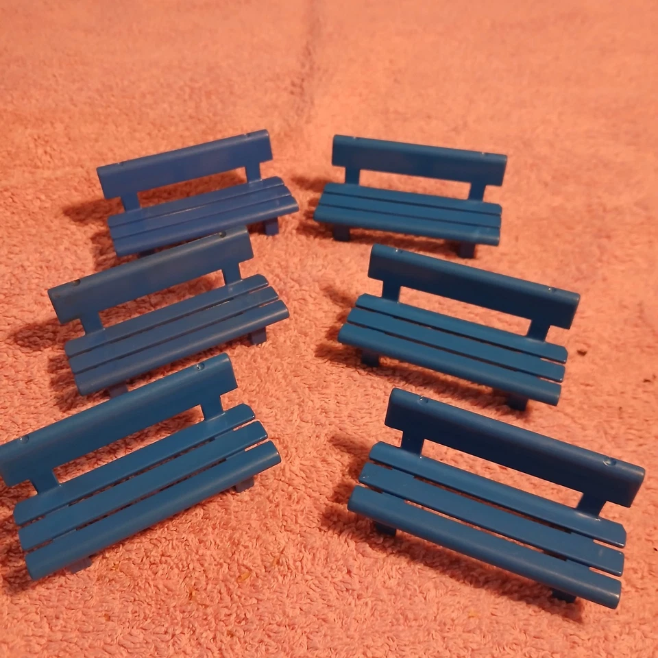 PLAYMOBIL GARE Train Lot de  Bancs  Voyageur 4300 Ferme Zoo 3145 Accessoires  - Photo 1/1