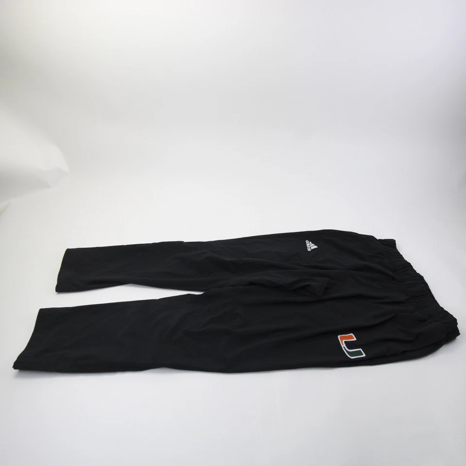 Pantalones deportivos Miami Hurricanes Adidas para hombre negros usados Foto 1 de 1