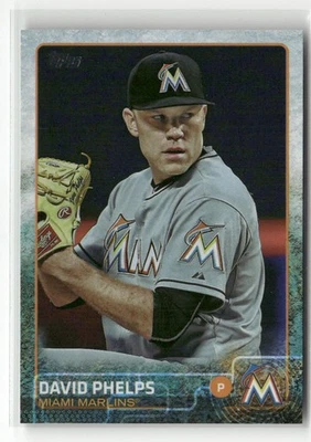 2015 TOPPS UPDATE #US30 DAVID PHELPS RAINBOW FOIL MIAMI MARLINS - Image 1 of 2