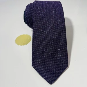 "Corbata Allen Edmonds púrpura y azul patrón dividido mezcla lana/seda 60,5x3"" nueva sin etiquetas" - Imagen 1 de 11