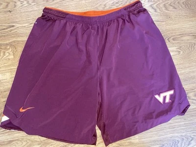 New Nike Dri Fit Virginia Tech Hokies Football Team Issued Athletic Shorts 3XL - Image 1 of 4