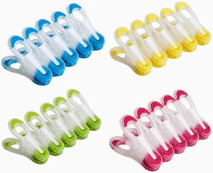 Paquete de 20 pinzas de plástico coloridas para ropa, alfileres de ropa de lavandería de alta resistencia color  - Imagen 1 de 6