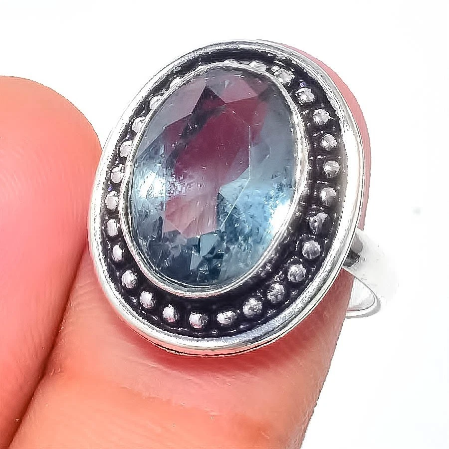 Grey Alexandrite Gemstone  Handmade 925 Sterling Silver All Size Ring For Gift - Image 1 of 1