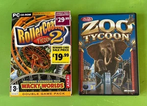 Rollercoaster Tycoon 2 and Zoo Tycoon bundle PC Games NEW & Used - Picture 1 of 9
