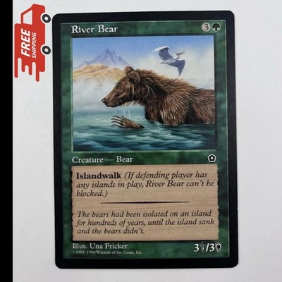 MTG River Bear Portal Second Age Magic The Gathering TCG Card - Image 1 of 4