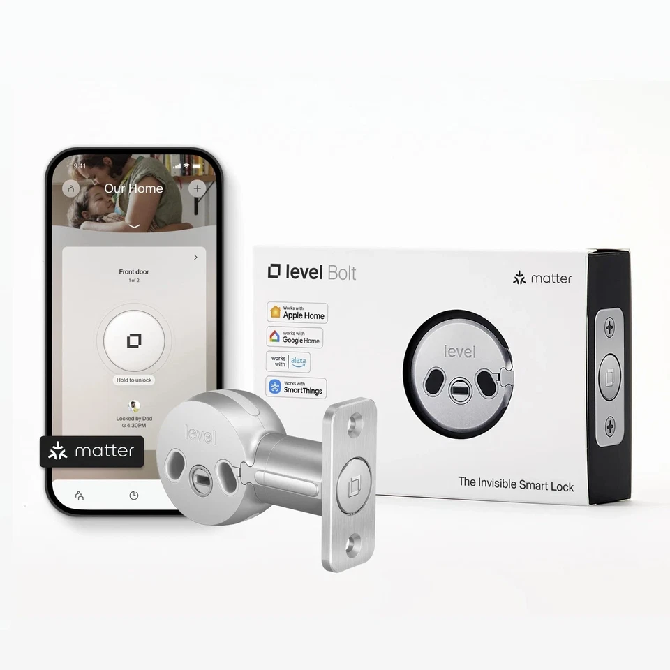 Level Bolt (Matter) Smart Deadbolt – Make Your Lock Smart Without Changing Ke...