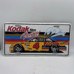NOS Vintage Rick Wilson Kodak Racing Nascar License Plate Metal #4 - Picture 1 of 3