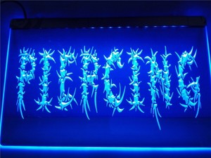 Body Piercing Tattoo Artist Open Led Neon Light Sign Shop Signage Wall Art Décor