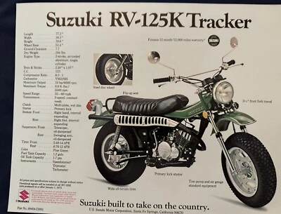 Folleto de ventas Suzuki RV-90K Rover / RV-125K Foto 1 de 2