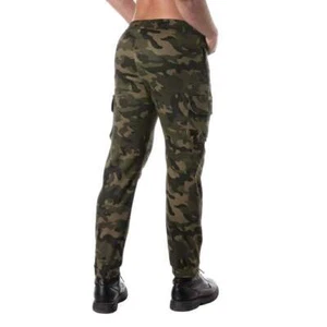 TOF PARIS Army Cargo Pants Stretch Camo Zipped Pockets Slim Fit Pant - Picture 1 of 5