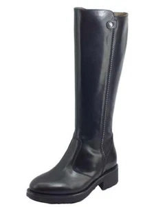 40% SALDI STIVALE NERO GIARDINI DONNA IN PELLE COLORE NERO ART. 014095 N°36 - Picture 1 of 4