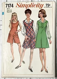 Vintage Simplicity 7174 Misses Pantjumper & Blouse Pattern - Size 12 Bust 32 - Picture 1 of 2