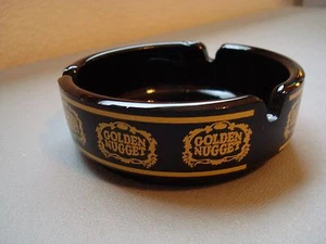 Vintage Golden Nugget Schwarz Aschenbecher Las Vegas - Kostenloser US-Versand! - Bild 1 von 5