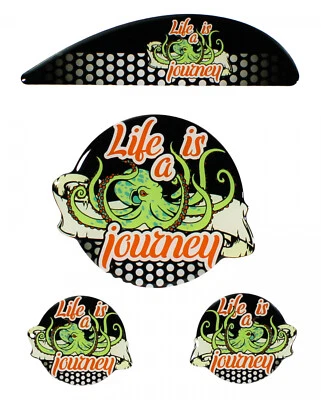Scooter Sticker Set Retro Kraken Compatible with Vespa GTS 125 + Super 125 - Image 1 of 4