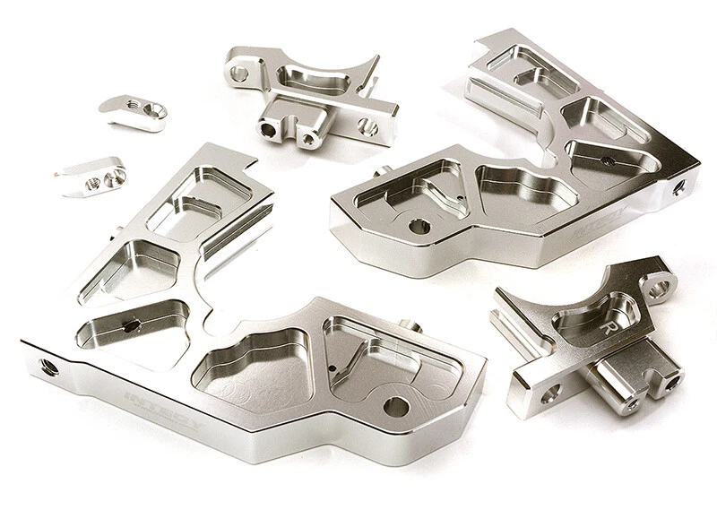 Silver Billet Machined Rear Bulkhead Upgrade for Losi 1/5 Desert Buggy XL-E - Image 1 of 1