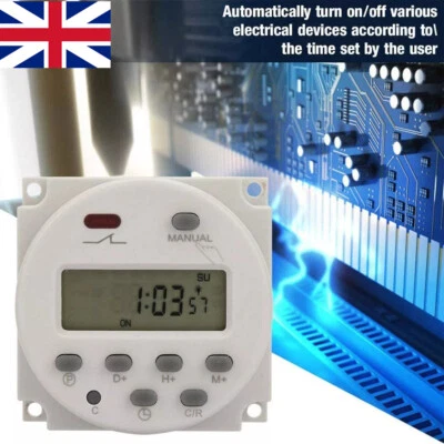 2025 AC220V-240V 16A LCD Digital Programmable Control Power Timer Time Switch UK - Image 1 of 4