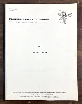 1982 Pioneer Baseball League Statistician Record Book 1964-81 Summer A Ball - Image 1 of 4