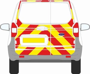 KIT CHEVRON 3/4 FORD TRANSIT COURIER PRISMÁTICO CAPÍTULO 8 REFLECTANTE - Imagen 1 de 2