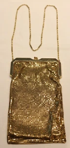 BOLSO CLUTCH VINTAGE DE MALLA DORADA WHITING & DAVIS CON CAJA ORIGINAL - Imagen 1 de 18