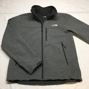 COMO NUEVO North Face Gris Softshell Windwall Chaqueta Forrada de Vellón a Prueba de Viento Para Hombres Pequeña - Imagen 1 de 12