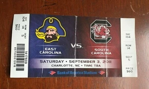 RARE SC Gamecocks vs East Carolina 2011 Football Game FREE SHIPPING - Picture 1 of 3