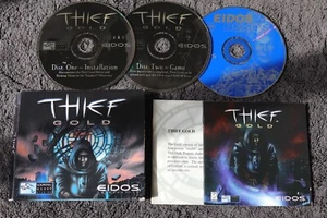 THIEF GOLD - 1999 PC CD-ROM Game Manuals x2 Discs 1 , 2 & Demo in Folding Sleeve - Picture 1 of 5
