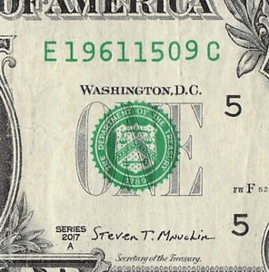 SEP 15 1961 Birthday Date Note Fancy Serial Number One Dollar Bill 09 15 1961 - Picture 1 of 11