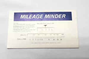 Vintage Graphic Calculator Company Ford Mileage Minder Card 1973 Made In USA - Bild 1 von 3
