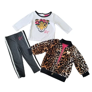 Betsey Johnson XOX 12 months BABY Cheetah 3-piece set in Excellent Condition - Picture 1 of 6