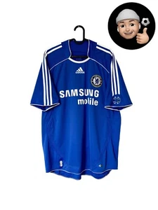 2006 2008 Chelsea England Adidas Home Kit Retro Vintage Soccer Jersey Shirt Tee - Picture 1 of 6
