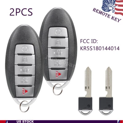 2 Para 2013 2014 2015 2016 Infiniti QX60 5btn Control Remoto Inteligente Sin Llave Llavero Coche Foto 1 de 4