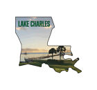 Autocollant Louisiana State Shape Lake Charles 5x4 pouces