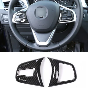 Cubierta de botón del volante de fibra de carbono para BMW X1 F48 2016-2018 X2 F47 18-21 - Imagen 1 de 6