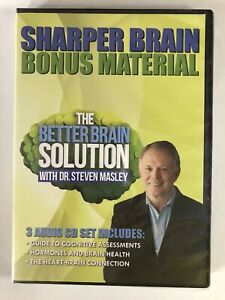 The Better Brain Solution 3 Audio Cd Set "Sharper Brain" Dr. Steven Masley New