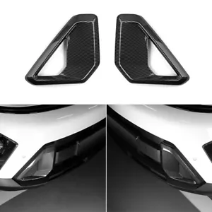 Carbon Fiber Front Bumper Left Right Side Cover Trim For Hyundai Kona 2024 2025 - Picture 1 of 6