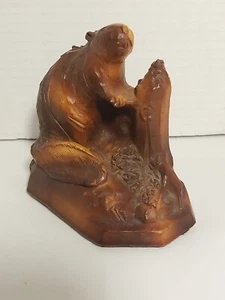 Holz oder Harz Biber kauen Log Figur, 4,5" - Bild 1 von 10