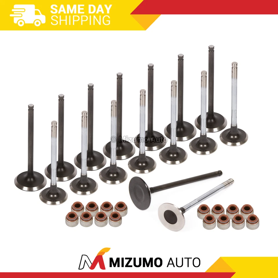 Intake Exhaust Valves w/ Seals Fit 98-05 Toyota Corolla MR2 Celica GT 1.8 1ZZFE - Image 1 of 4