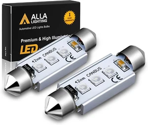 10,000K Blue LED Festoon Bulbs for Dome, Map, Trunk & Step Lights - 41mm/42mm - Picture 1 of 9