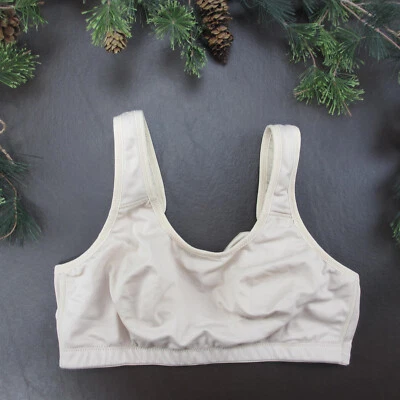 Breezies Bra 36C Beige Wireless Adjustable Clasp Back - Image 1 of 4