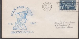 USA 1947 COVER BICENTENNIAL BIRTH OF JOHN PAUL JONES ANNAPOLIS MD - Picture 1 of 1