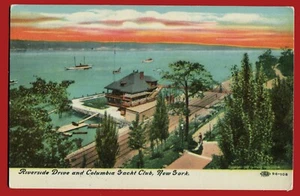#63205 New York Anfang 1900. Riverside Drive & Columbia Yacht Club. Unbenutzte Postc - Bild 1 von 2