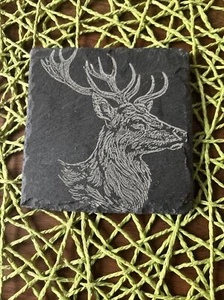 Schieferplatten 10x10 mit Motiv, Geschenkt für Jäger - Bild 1 von 1