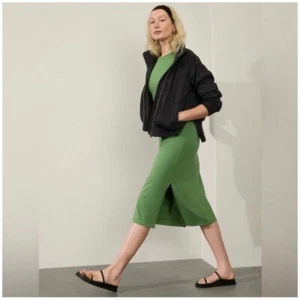 Athleta Essentials Midi Dress Size Small Green NWT Athleisure Tank Dress - Picture 1 of 7