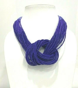 Nuevo traje Boho Chic Lila a Purple Ombre' Knot Tribal Chunky Bead Collar - Imagen 1 de 2