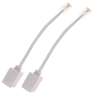 2pcs Rj11 To Adapter Telephone To Ethernet Adapter Phone To Ethernet Cable - Picture 1 of 11