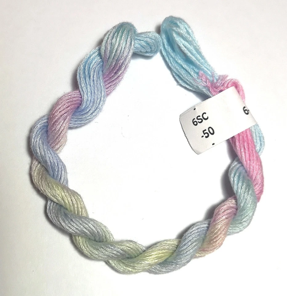 Stef Francis Hand Dyed Variegated Stranded Cotton - No SC-50 pale multi - Image 1 of 1