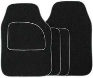 Streetwize Car Mat Set Universal Fit 4 Pieces Black & Grey New - Picture 1 of 4