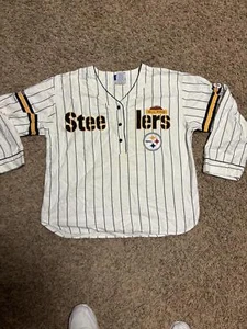 Vintage Pittsburgh Steelers Pinstripe Jersey - Classic Sportwear - Picture 1 of 4