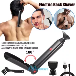 Men's Back Body Hair Removal USB Rechargeable Hair Shaver Razor Scraping Trimmer - Picture 1 of 20
