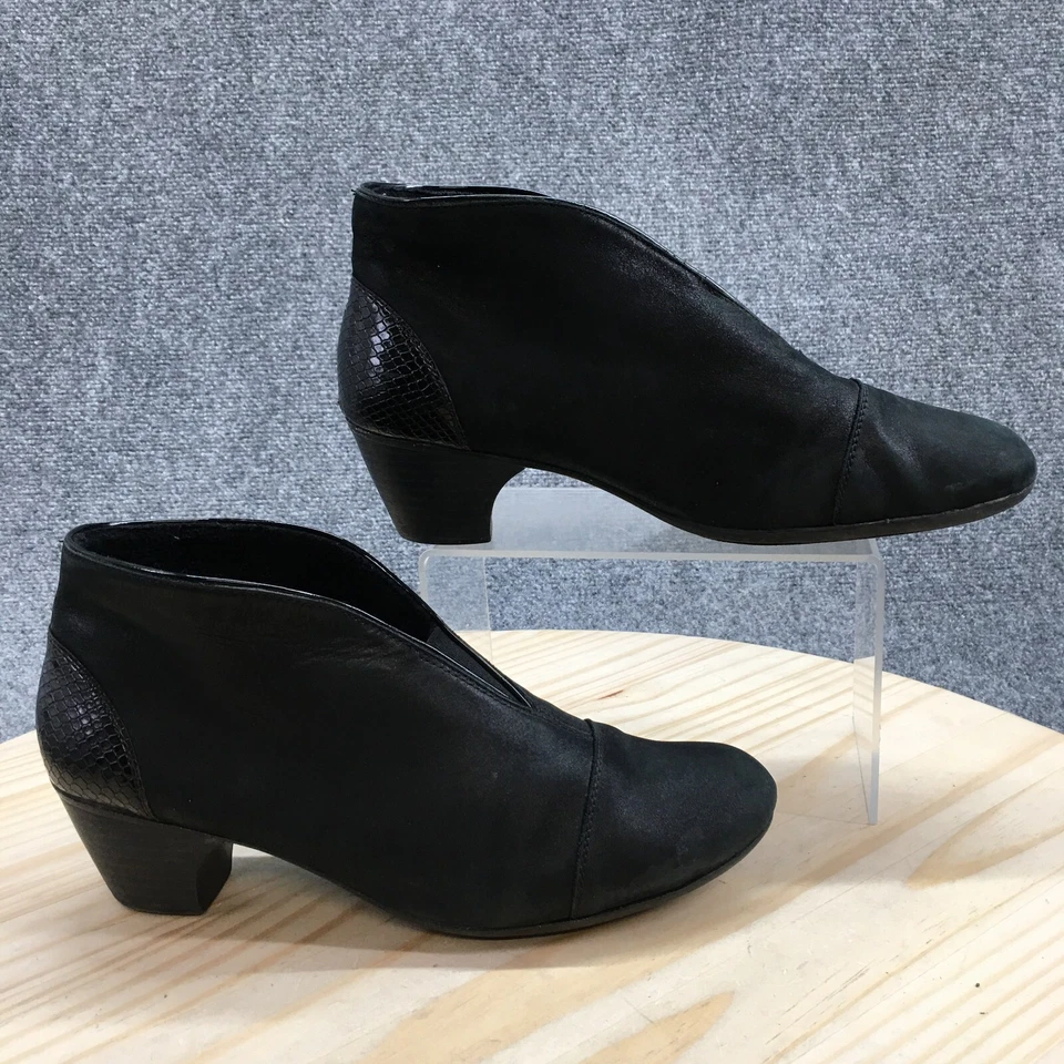 Botas Rieker para mujer 41 botines al tobillo negros punta almendra tacones en bloque Foto 1 de 4